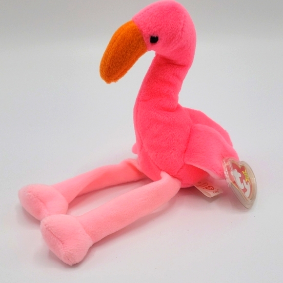 Ty Other - Vintage TY Pink Flamingo Plush Toy Tag Still Has Plastic Tag